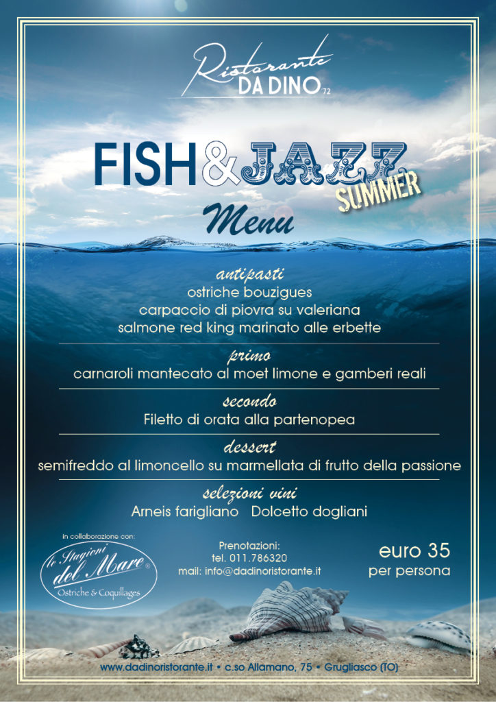 Flayer Fish & Jazz menù